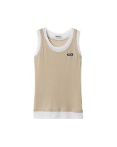 MIU MIU Ribbed jersey tank top