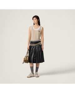 MIU MIU Ribbed jersey tank top