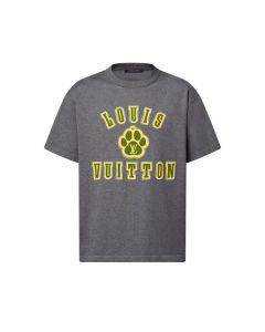 LV Embellished Short-Sleeved Cotton Crewneck
