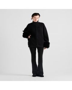 Prada Double fleece high-neck blouson
