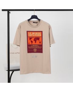 LV Embellished Graphic Cotton T-Shirt