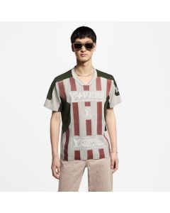 LV Intarsia Short-Sleeved V-Neck Top