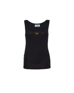Prada Ribbed knit jersey tank top