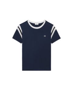 Celine triomphe regular t-shirt in cotton jersey