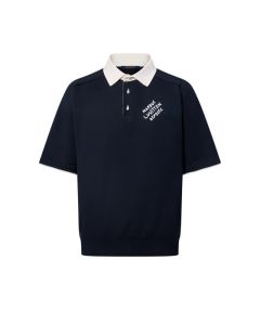 LV Embroidered Short-Sleeved Cotton Blend Polo