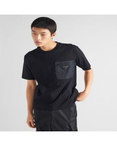Prada Re-Nylon and jersey T-shirt