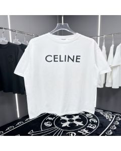 CELINE LOOSE T-SHIRT IN COTTON JERSEY