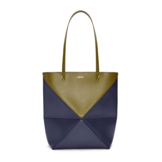 LOEWE Puzzle Fold Tote in shiny calfskin