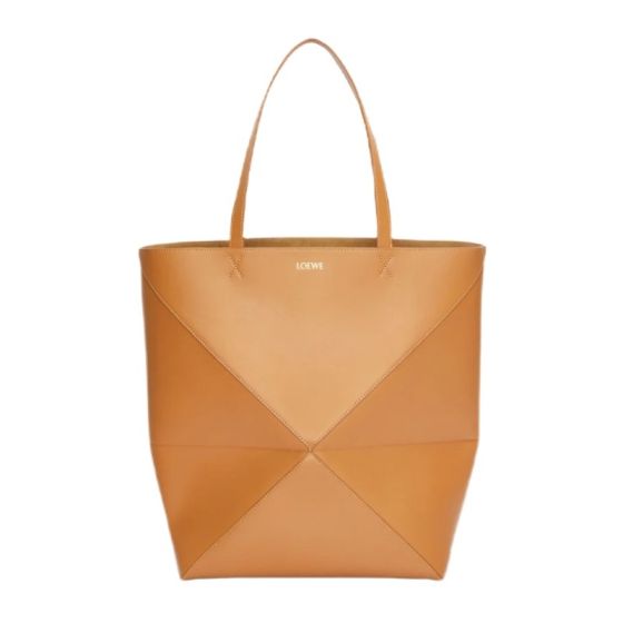 LOEWE XL Puzzle Fold tote in shiny calfskin