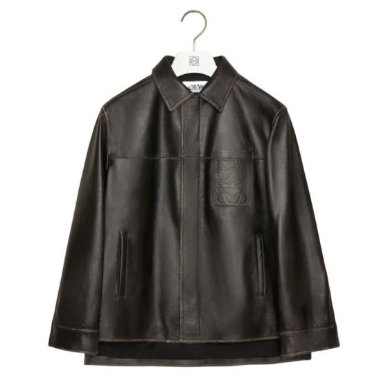 LOEWE Zip-up overshirt in nappa calfskin