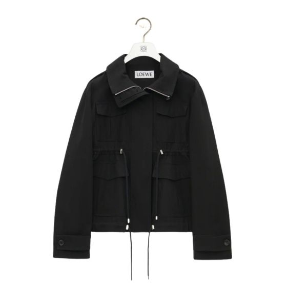 LOEWE Short parka in cotton