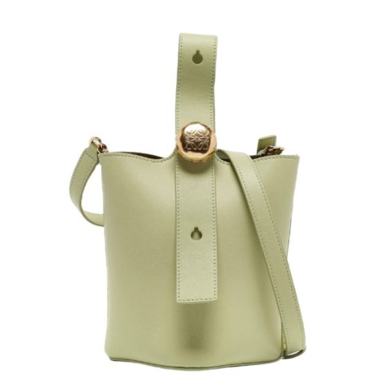 LOEWE Mini Pebble bucket in smooth calfskin