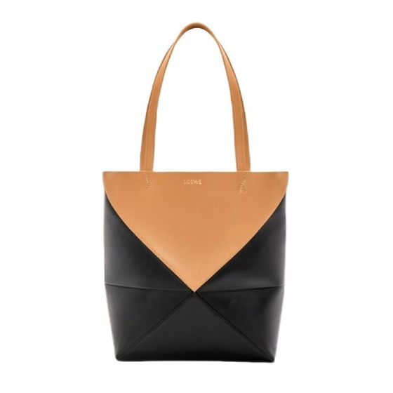 LOEWE Puzzle Fold Tote in shiny calfskin