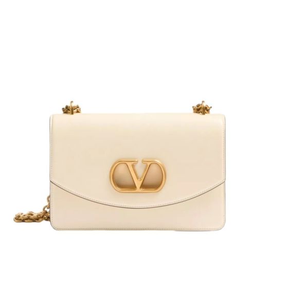 VALENTINO GARAVANI VAIN SHOULDER BAG IN SHINY CALFSKIN