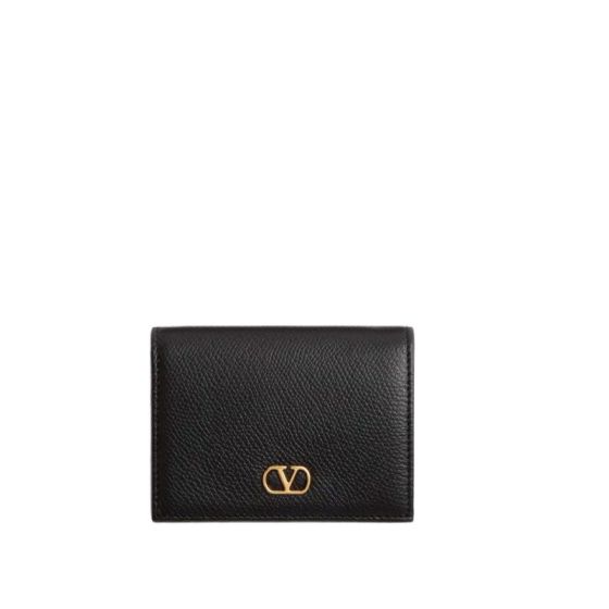 Valentino VLOGO SIGNATURE GRAINY CALFSKIN WALLET