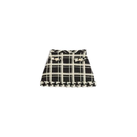 Valentino MACRO CHECK TWEED SKIRT