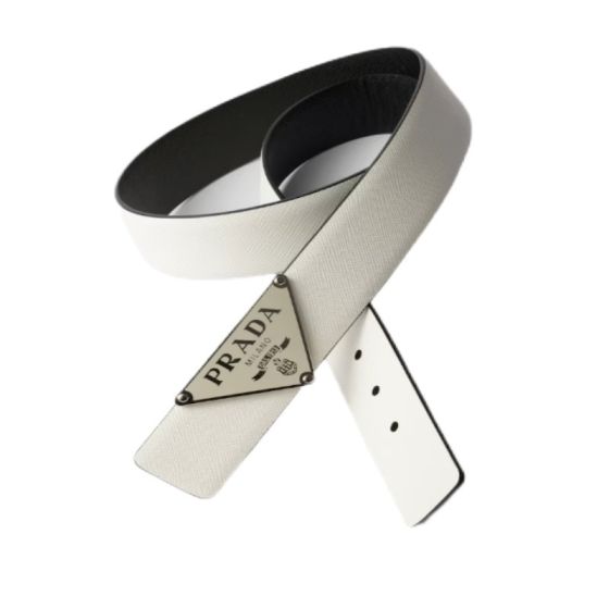 Prada Reversible Saffiano leather belt strap