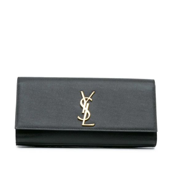 YSL KATE CLUTCH IN GRAIN DE POUDRE EMBOSSED LEATHER