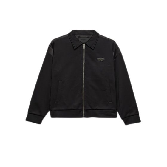 Prada Technical fleece cardigan with duchesse details