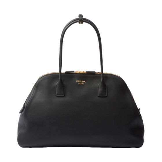 Prada Large leather tote bag with zipper closure
