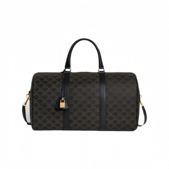Celine Medium Voyage Triomphe Canvas & Calfskin BLACK
