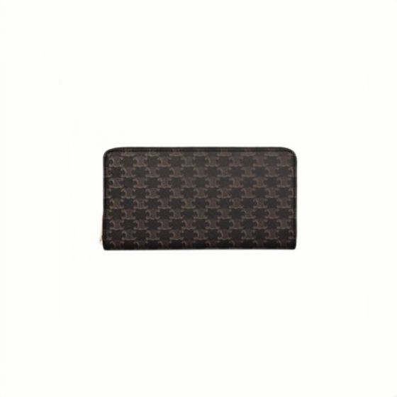 Celine Large zipped wallet in Triomphe Canvas