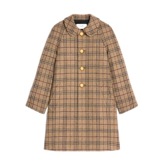 Celine Victoire mac in Prince of Wales wool
