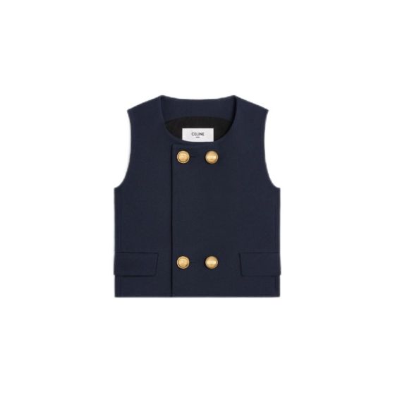 Celine top in double faced wool tricotine