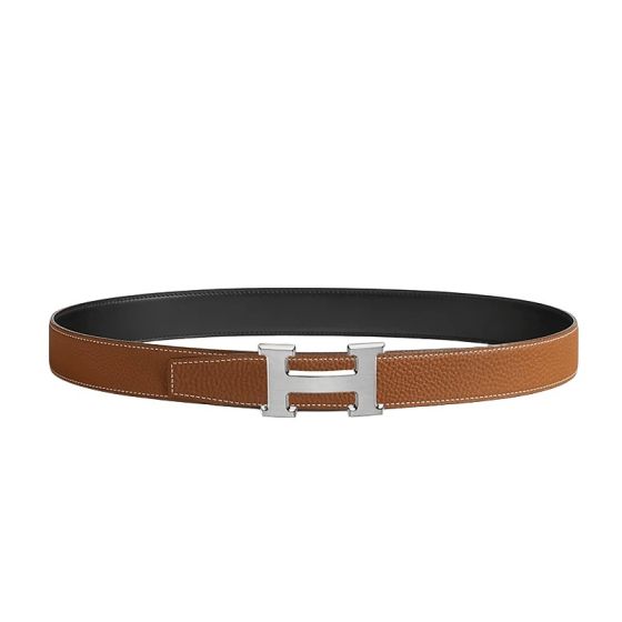 Hermès H belt buckle & Reversible leather strap 32 mm