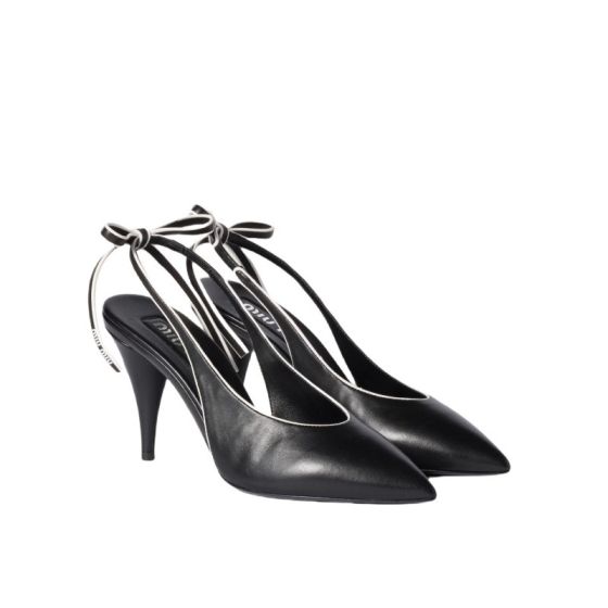 MIU MIU Nappa leather slingback pumps