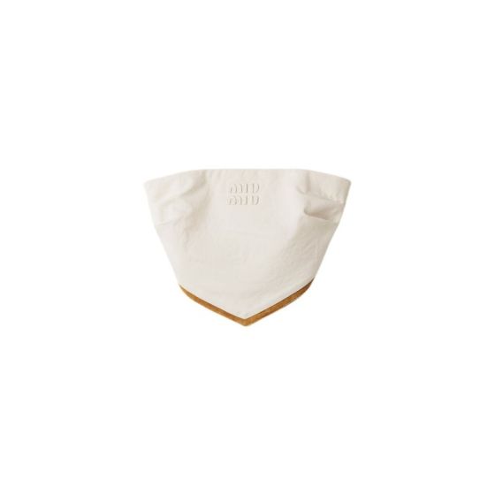 MIU MIU Denim and leather bandana top