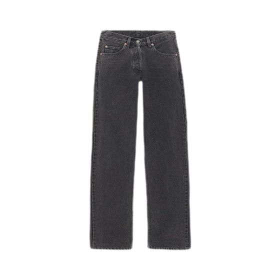 YSL V-WAIST LONG BAGGY JEANS IN 9O'S BLACK DENIM