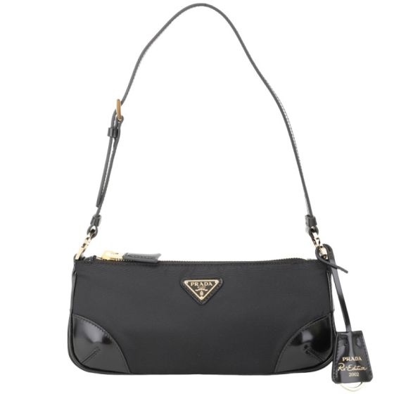 Prada Re-Edition 2002 Re-Nylon and brushed leather shoulder bag