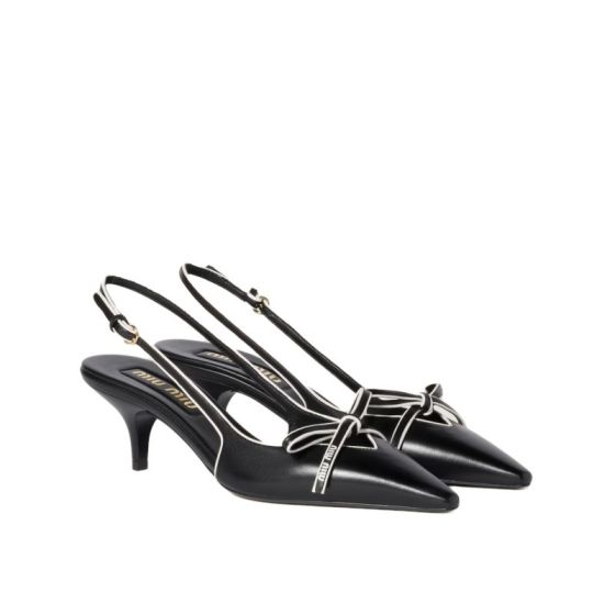 MIU MIU Nappa leather slingback pumps