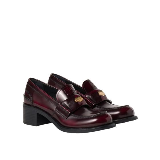 MIU MIU Brushed leather loafers