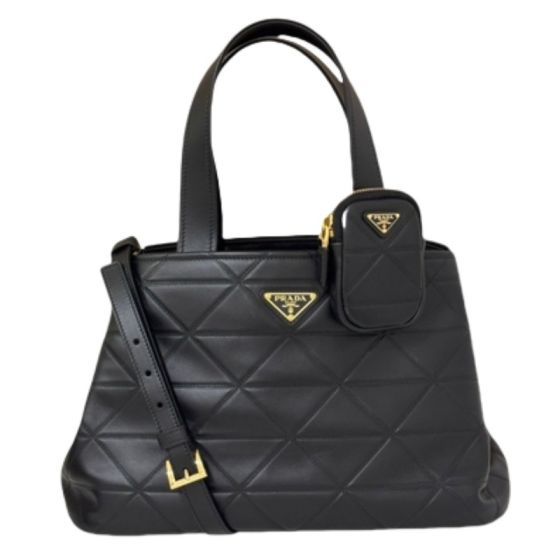 Prada Medium leather tote bag with stitching