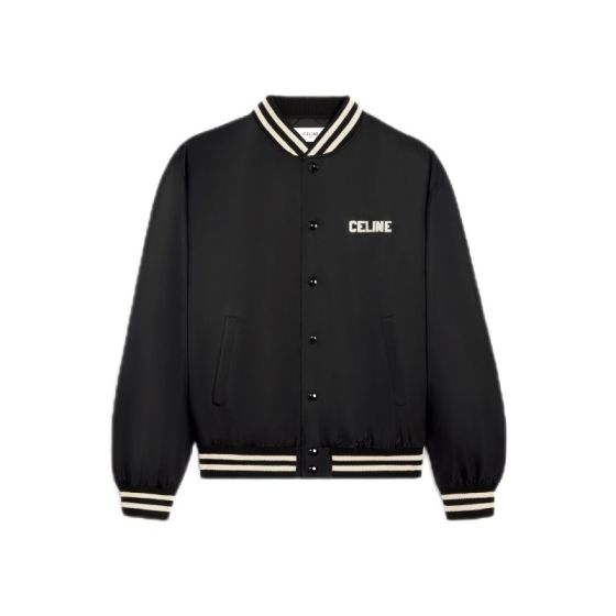 loose celine teddy jacket in nylon