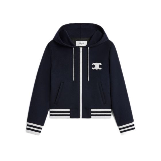 Celine blouson Triomphe jacket in double faced cashmere