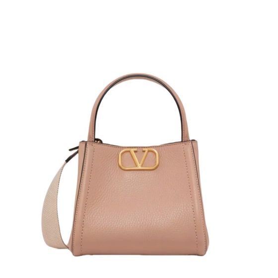 VALENTINO GARAVANI ALLTIME SMALL HANDBAG IN GRAINY CALFSKIN
