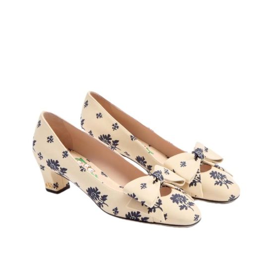 Valentino BOWOW DÉCOLLETÉ IN PAPIER FLORAL FABRIC
