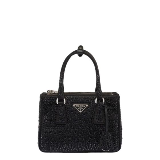 Prada Galleria satin mini-bag with crystals