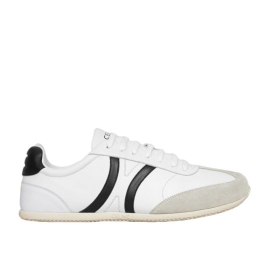 CELINE JOGGER LOW LACE-UP SNEAKER WITH TRIOMPHE in CALFSKIN AND SUEDE CALFSKIN