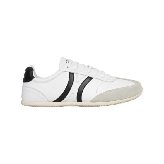 CELINE JOGGER LOW LACE-UP SNEAKER WITH TRIOMPHE in CALFSKIN AND SUEDE CALFSKIN