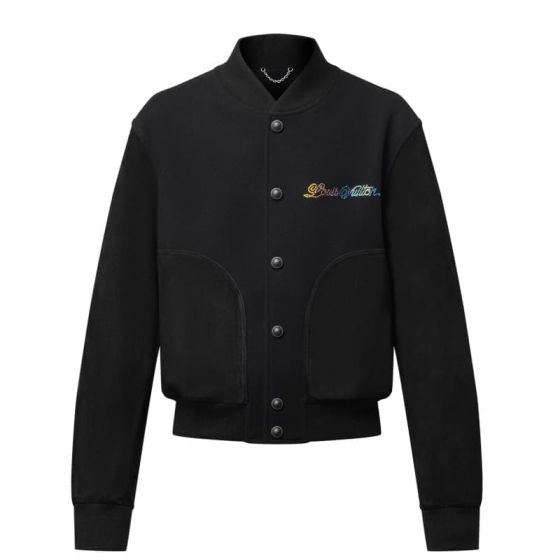 LV Leather Mix Varsity Blouson