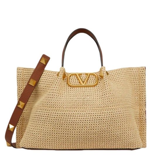 Valentino MEDIUM STRAW SUMMER TOTE