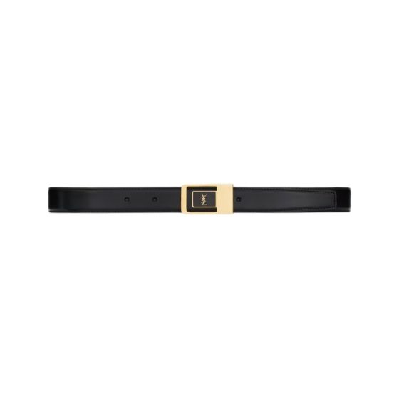 YSL LA 66 BUCKLE BELT IN LACQUERED LEATHER