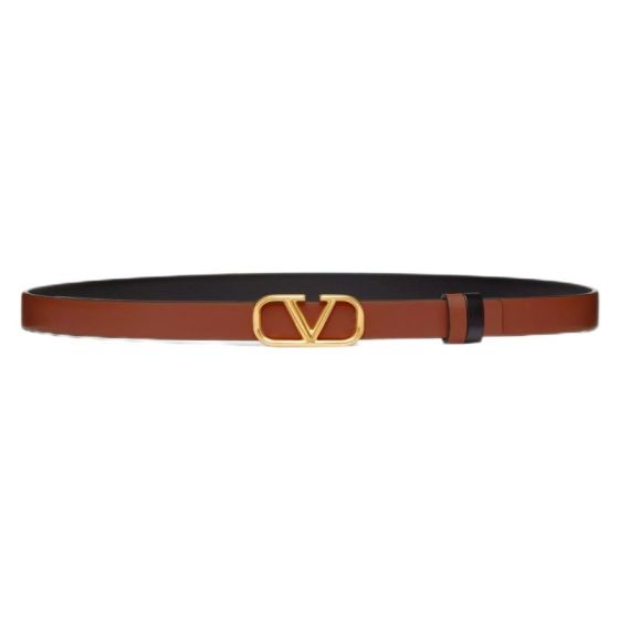 Valentino REVERSIBLE VLOGO SIGNATURE BELT IN GLOSSY CALFSKIN 