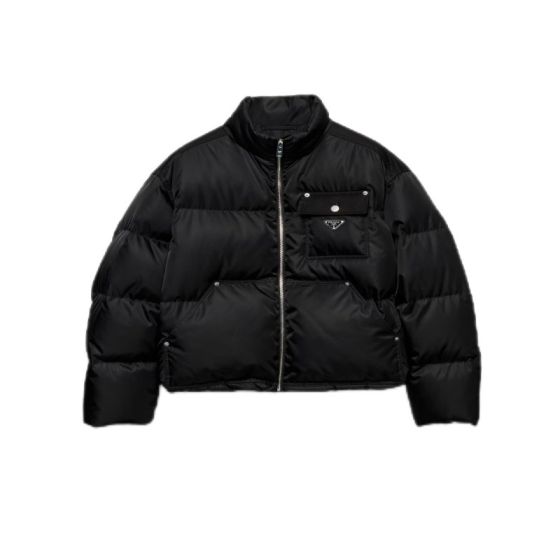 Prada Cropped Re-Nylon down jacket