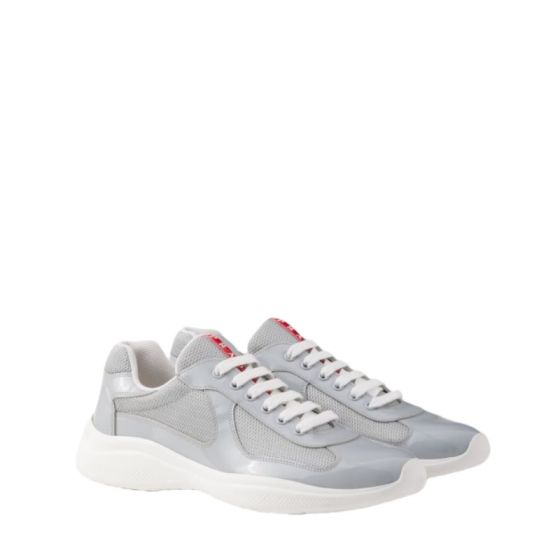 Patent leather and technical fabric Prada America's Cup sneakers