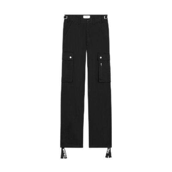 celine cargo pants in cotton linen